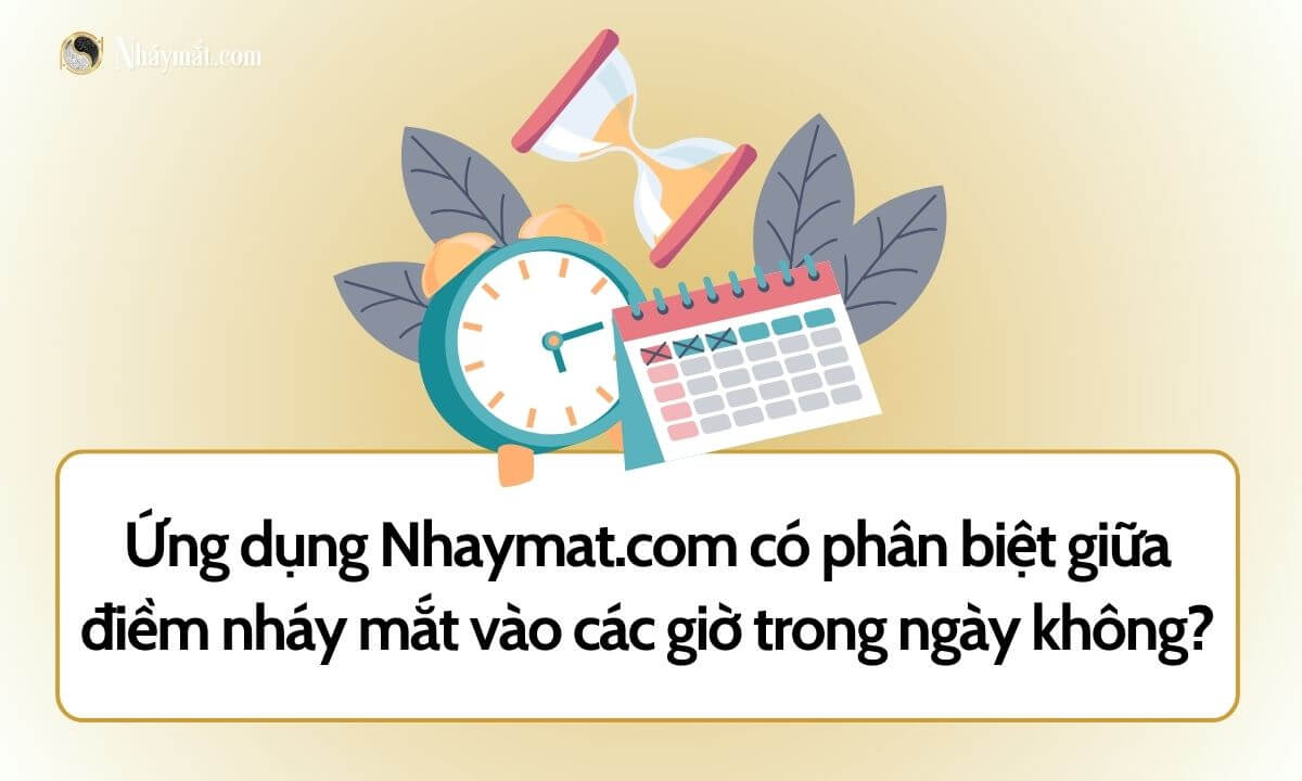 Ứng dụng Nhaymat.com có phân biệt giữa điềm nháy mắt vào các giờ trong ngày không?